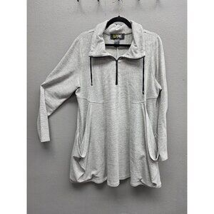 Pure Essence Pullover Womens 2XL Funnel Neck Long Sleeve Tunic Pockets
